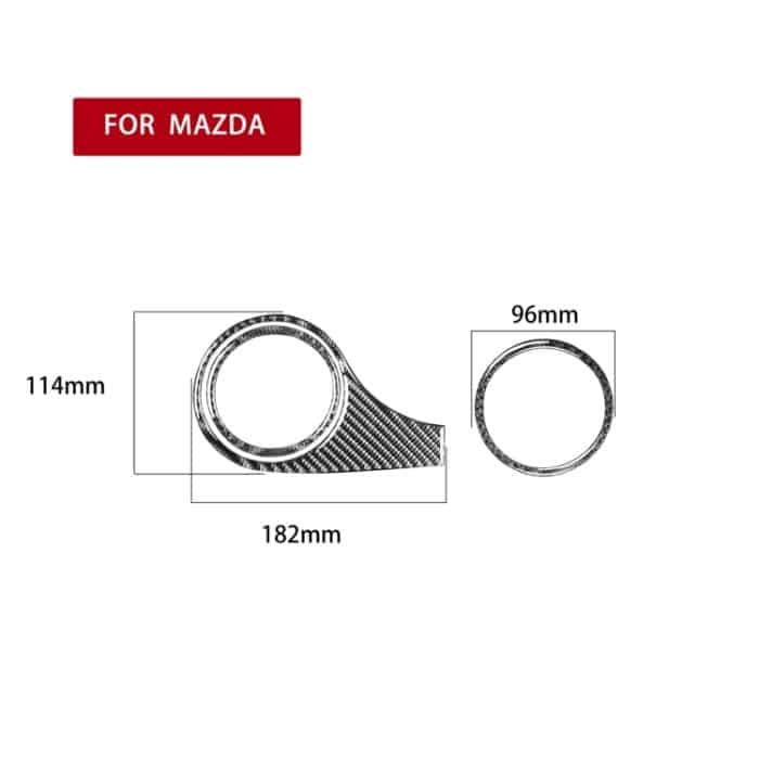 Auto Carbon Fiber Dashboard Air Outlet Dekorativer Aufkleber für Mazda RX8 2004-2008, Linkslenker – Bild 2