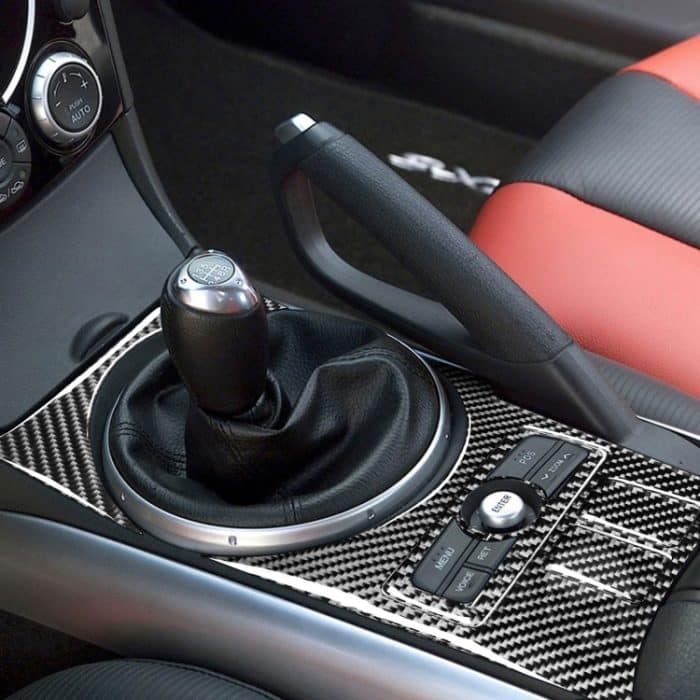 5 in 1 Auto Carbon Fibre Gear Position Konsole Dekorativer Aufkleber für Mazda RX8 2004-2008, Links- und Rechtsantrieb Universal – Bild 5