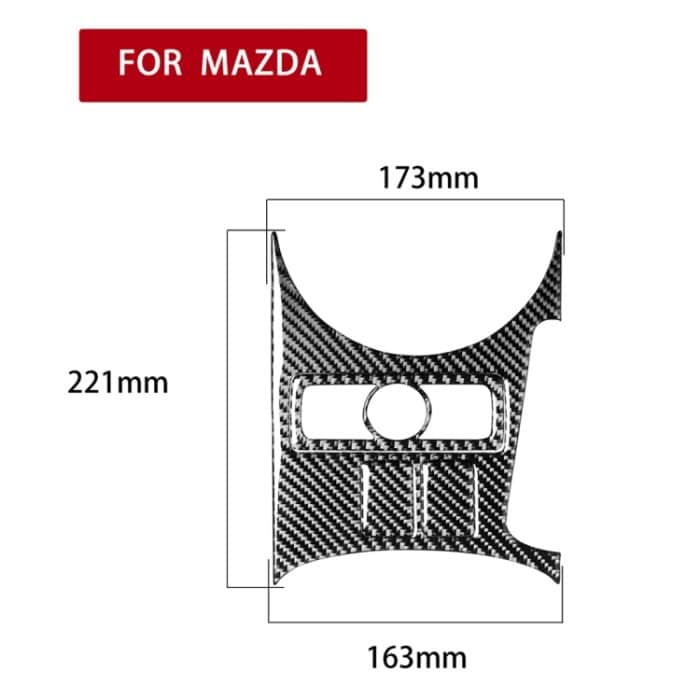 Auto Carbon Fiber Gear Position Console Unterer dekorativer Aufkleber für Mazda RX8 2004-2008, Links- und Rechtsantrieb Universal – Bild 2