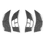 4 PCS Auto Carbon Lenkrad Dekorativer Aufkleber für Mazda RX8 2004-2008, Links- und Rechtsantrieb Universal