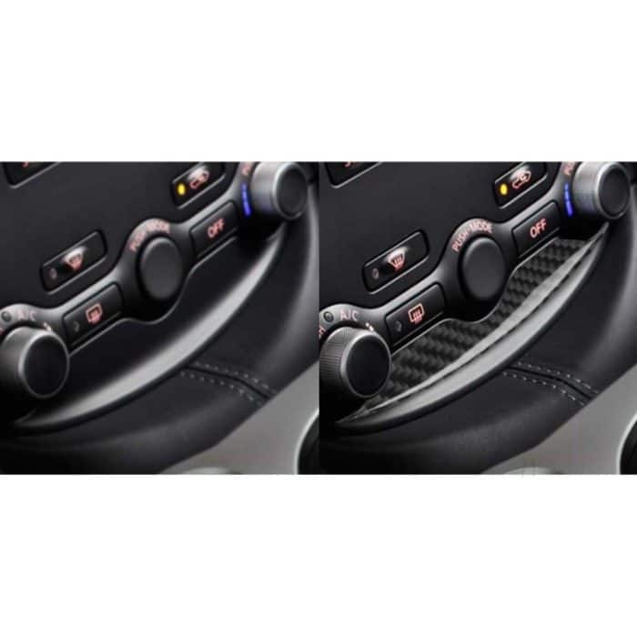 Auto Carbon Fiber Klimaanlage Einstellung Dekorleiste für Nissan 370Z Z34 2009-, Links- und Rechtsantrieb Universal – Bild 7