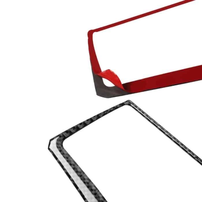 Auto Carbon Faser Multimedia Navigationstasten Panel dekorative Aufkleber für Nissan 370Z Z34 2009-, Links- und Rechtsantrieb Universal – Bild 4