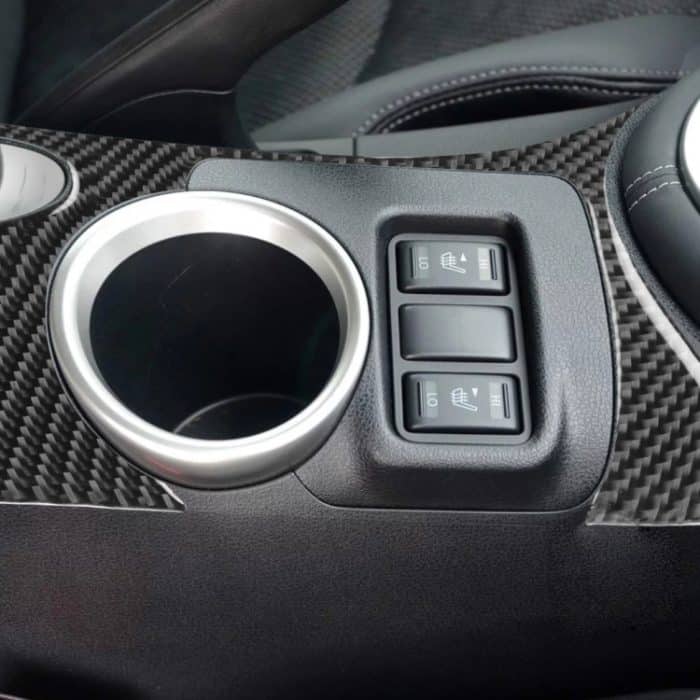 Auto Carbon Fiber Cup Holder Panel dekorative Aufkleber für Nissan 370Z Z34 2009-, Links- und Rechtsantrieb Universal – Bild 5