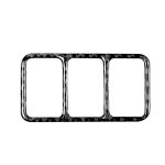 Auto Carbon Fiber Central Control Heizung Knopfrahmen Dekorativer Aufkleber für Nissan 370Z Z34 2009-, Links- und Rechtsantrieb Universal