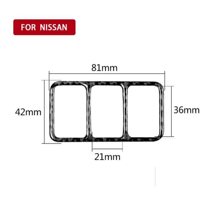 Auto Carbon Fiber Central Control Heizung Knopfrahmen Dekorativer Aufkleber für Nissan 370Z Z34 2009-, Links- und Rechtsantrieb Universal – Bild 2