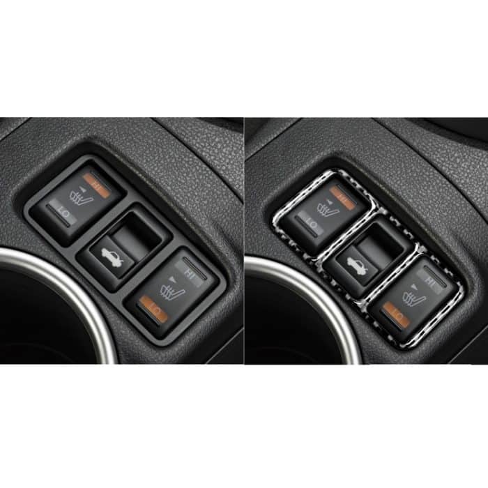 Auto Carbon Fiber Central Control Heizung Knopfrahmen Dekorativer Aufkleber für Nissan 370Z Z34 2009-, Links- und Rechtsantrieb Universal – Bild 6