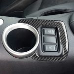 Auto Carbon Fiber Central Control Heizknopf Dekorativer Aufkleber für Nissan 370Z Z34 2009-, Links- und Rechtsantrieb Universal – Bild 5