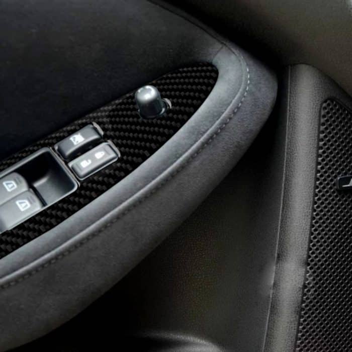 Auto Carbon Fiber Hauptantrieb Seitentür Lift Control Dekorativer Aufkleber für Nissan 370Z Z34 2009-, Linksantrieb Niedrig konfiguriert – Bild 5