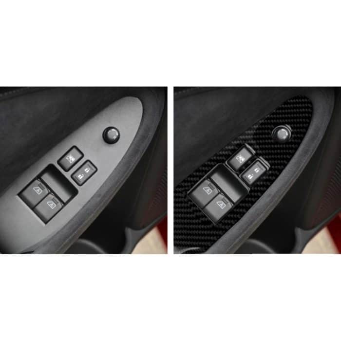 Auto Carbon Fiber Hauptantrieb Seitentür Lift Control Dekorativer Aufkleber für Nissan 370Z Z34 2009-, Linksantrieb Niedrig konfiguriert – Bild 6