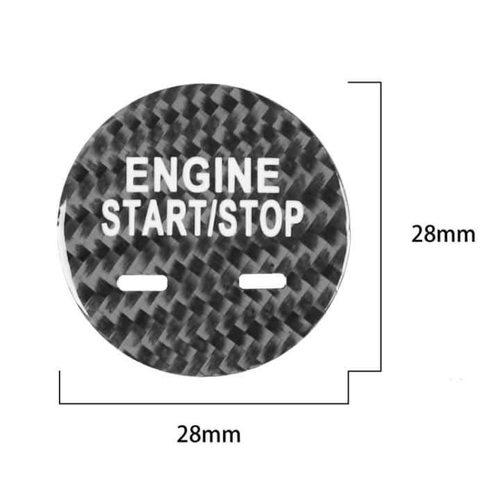 Auto-Carbon-Faser-Motor-Startknopf-dekorative Abdeckungsverkleidung für Cadillac XTS, For Cadillac XTS (Black), For Cadillac XTS (Red) – Bild 4