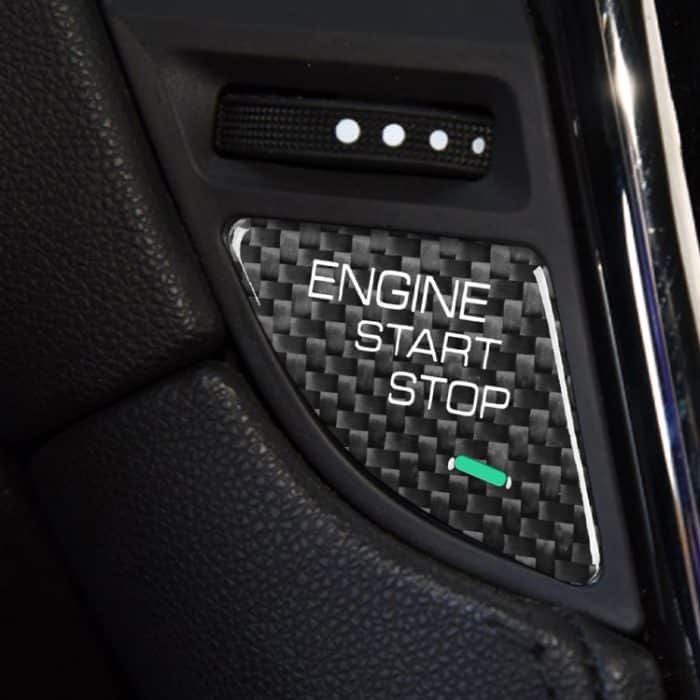 Auto-Carbon-Faser-Motor-Startknopf-dekorative Abdeckungsverkleidung für Cadillac ATS / ATS-L, For Cadillac ATS / ATS-L (Black), For Cadillac ATS / ATS-L (Red) – Bild 5