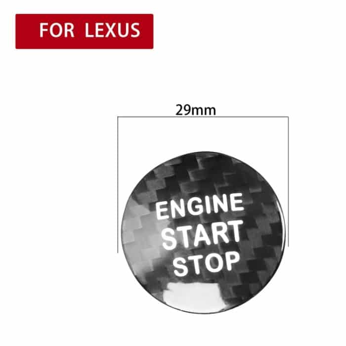 Auto-Carbon-Faser-Motor-Startknopf-dekorative Abdeckungsverkleidung für Toyota Highlander, For Toyota Highlander (Black), For Toyota Highlander (Red) – Bild 4