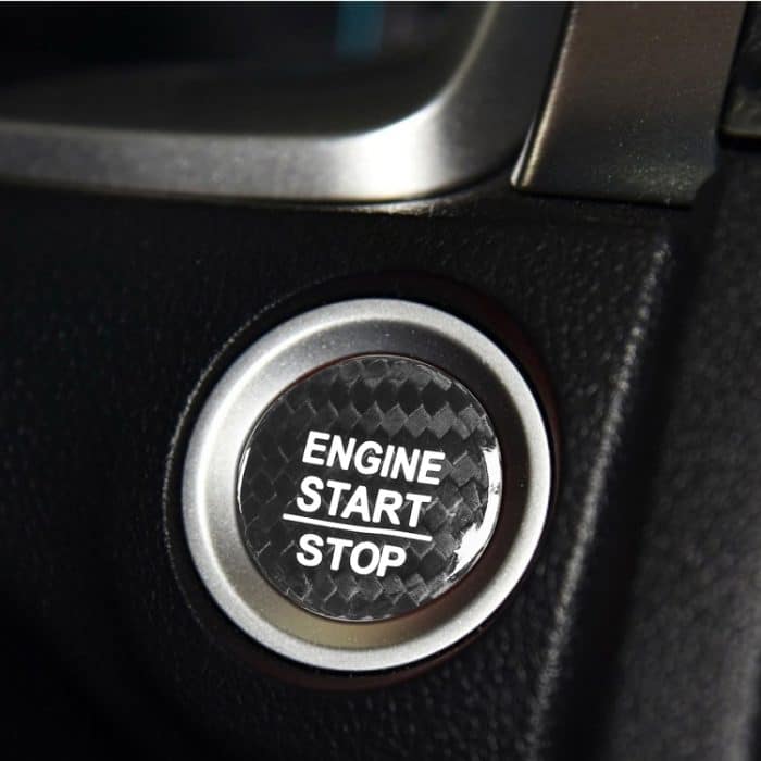 Auto-Carbon-Faser-Motor-Startknopf-dekorative Abdeckungsverkleidung für Honda CRV 2017–2019, For Honda CRV 2017-2019 (Black), For Honda CRV 2017-2019 (Red) – Bild 5