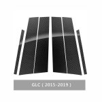 Car Carbon Fiber B Säule dekorative Aufkleber für Mercedes-Benz GLC 2015-2019, linke und rechte Antrieb universell – Bild 2