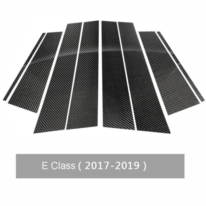 Car Carbon Fiber B Säule dekorative Aufkleber für Mercedes-Benz E-Klasse 2017-2019, links und rechts Antrieb universell – Bild 2