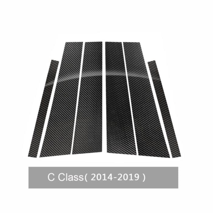 Car Carbon Fiber B Säule dekorative Aufkleber für Mercedes-Benz C-Klasse 2014-2019, linke und rechte Antrieb universell – Bild 2