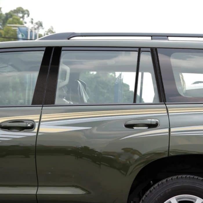 Auto Kohlenstofffaser Torpfahl Dekorativer Aufkleber für Toyota Land Cruiser Prado 2010-2018, links und rechts universell – Bild 5