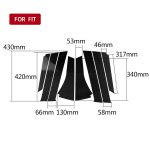 Auto Kohlefaser B-Säule dekorativer Aufkleber für Honda Fit 2014-2018, linke und rechte Antrieb universell – Bild 2