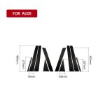 10 in 1 Auto Carbon Fiber Center Säule Dekorative Aufkleber für Audi Q7 / SQ7 4M 2016-2019, linke und rechte Antrieb universell – Bild 2