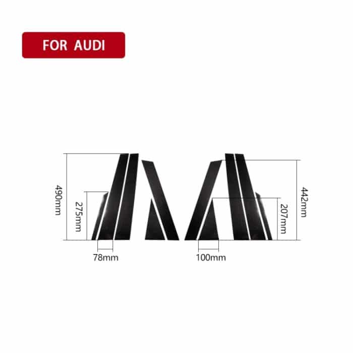 10 in 1 Auto Carbon Fiber Center Säule Dekorative Aufkleber für Audi Q7 / SQ7 4M 2016-2019, linke und rechte Antrieb universell – Bild 2