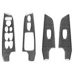 4 in 1 Autokohle-Kohlenstofffaser-Glashub-Panel dekorativer Aufkleber für Honda Civic 8. Generation 2006-2011, linke Fahrt