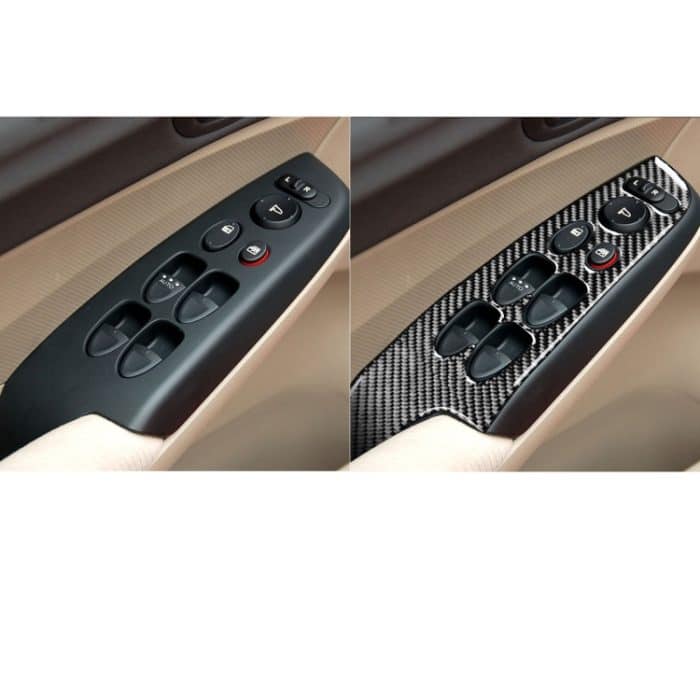 4 in 1 Autokohle-Kohlenstofffaser-Glashub-Panel dekorativer Aufkleber für Honda Civic 8. Generation 2006-2011, linke Fahrt – Bild 6