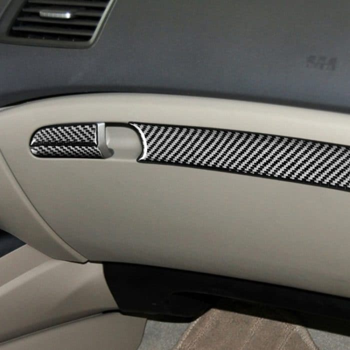 3 in 1 Autokohle-Kohlenstofffaser-Front-Passagiersitz Aufbewahrungsbox dekorativer Aufkleber für Honda Civic 8. Generation 2006-2011, linke Fahrt – Bild 5
