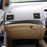 2 in 1 Autokohle-Kohlenstofffaser-Front-Passagiersitz-dekorativer Streifen für Honda Civic 8. Generation 2006-2011, Rechtsfahrt – Bild 5