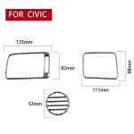3 in 1 Autokohle-Kohlenstofffaser-Front-Passagiersitz-Luftauslass dekorativer Aufkleber für Honda Civic 8. Generation 2006-2011, Rechtsfahrt – Bild 2