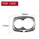 2 in 1 Autokohle-Kohlenstofffaser-Heckwasser-Becher-Halter-Panel-dekorativer Aufkleber für Honda Civic 8. Generation 2006-2011, linke und rechte Antrieb universell – Bild 2