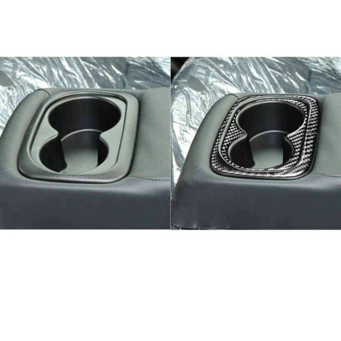 2 in 1 Autokohle-Kohlenstofffaser-Heckwasser-Becher-Halter-Panel-dekorativer Aufkleber für Honda Civic 8. Generation 2006-2011, linke und rechte Antrieb universell – Bild 5