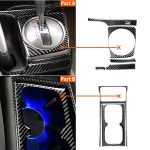 7 in 1 Autokohle-Kohlenstofffaser-Handwerkzeug + Wasser-Tasse-Halter dekorativer Aufkleber für Honda Civic 8. Generation 2006-2011, linke Fahrt – Bild 6