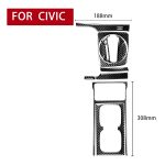 10 in 1 Autokohle-Kohlenstofffaser Automatische Ausrüstung + Wasser-Tasse-Halter dekorativer Aufkleber für Honda Civic 8. Generation 2006-2011, linke Fahrt – Bild 2