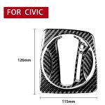 4 in 1 Auto Kohlenstofffaser Automatischer Gang Set Dekorativer Aufkleber für Honda Civic 8. Generation 2006-2011, Rechtsfahrt – Bild 2