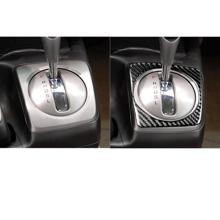 Auto Kohlefaser Automatischer Gangrahmen dekorativer Aufkleber für Honda Civic 8. Generation 2006-2011, linke Fahrt – Bild 6