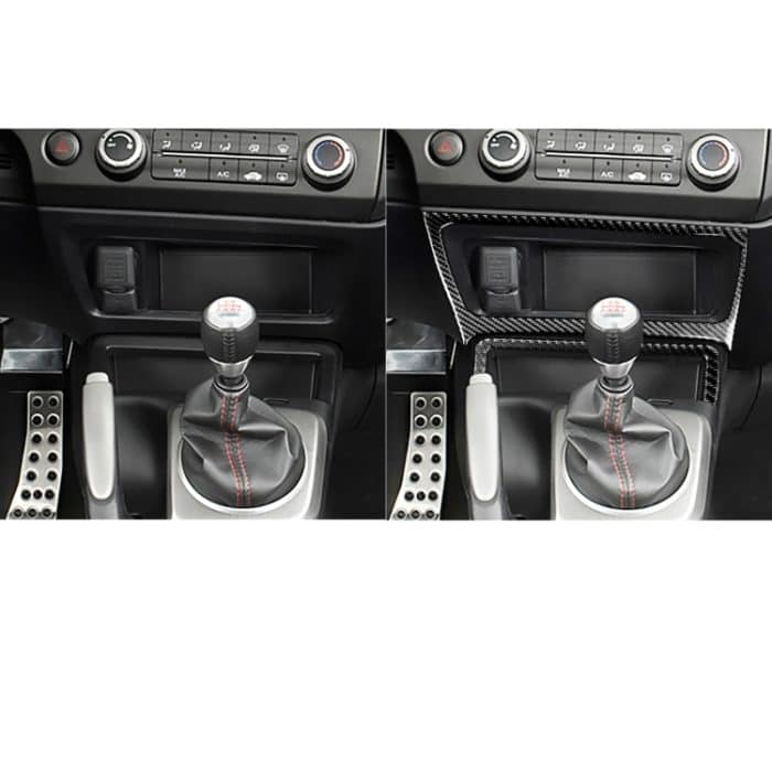 2 in 1 Auto Kohlenstofffaser Aufbewahrungsbox Dekorativer Aufkleber für Honda Civic 8. Generation 2006-2011, linke Fahrt – Bild 5