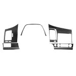 7 in 1 Auto Kohlefaserinstrument-Panel-Set dekorativer Aufkleber für Honda Civic 8. Generation 2006-2011, linke Fahrt