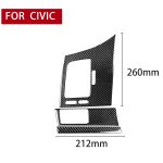 3 in 1 Autokohle-Kohlenstofffaser-Fahrer-Sitz der linken Seitenwand dekorativer Aufkleber für Honda Civic 8. Generation 2006-2011, linke Fahrt – Bild 2