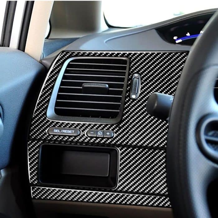 3 in 1 Autokohle-Kohlenstofffaser-Fahrer-Sitz der linken Seitenwand dekorativer Aufkleber für Honda Civic 8. Generation 2006-2011, linke Fahrt – Bild 5