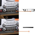 2 in 1 Auto Kohlefaserklimaanlage Button Panel dekorativer Aufkleber für Honda Civic 8. Generation 2006-2011, linke Fahrt – Bild 6