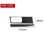 2 in 1 Autokohle-Kohlenstofffaser-Scheinwerfer-Schalttafel dekorativer Aufkleber für Honda Civic 8. Generation 2006-2011, linke Fahrt – Bild 2