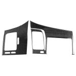 2 in 1 Autokohle-Kohlenstofffaser-Treibersitz-linke Luftauslass + Navigationsplan Dekorativer Aufkleber für Honda Civic 8. Generation 2006-2011, linke Fahrt