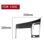 Auto Kohlefaser Navigationsplatte Dekorativer Aufkleber für Honda Civic 8. Generation 2006-2011, Rechtsfahrt – Bild 2