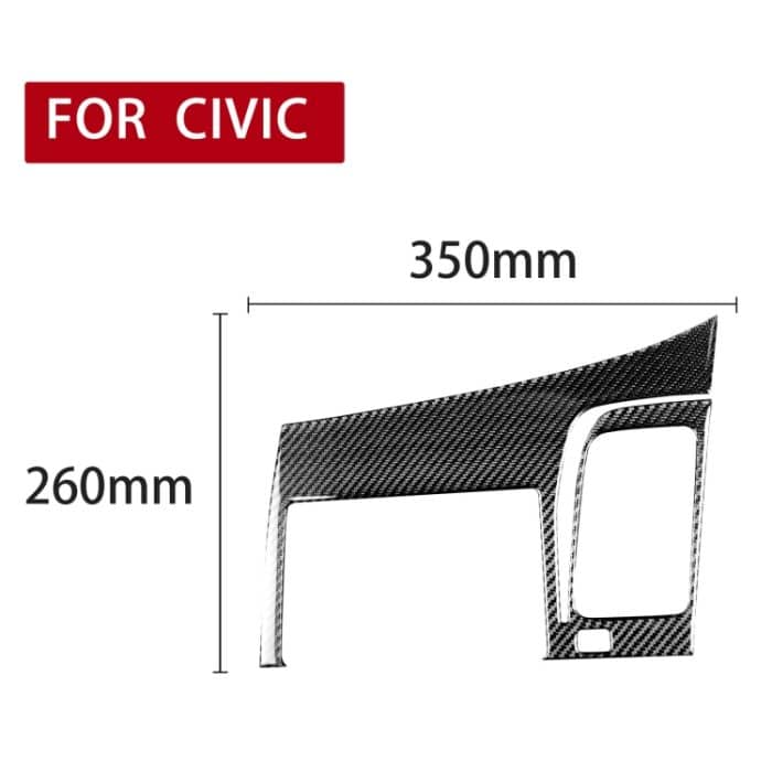 Auto Kohlefaser Navigationsplatte Dekorativer Aufkleber für Honda Civic 8. Generation 2006-2011, Rechtsfahrt – Bild 2