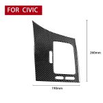 Auto Kohlenstofffaser-Fahrer-Sitz links lüfter Air-Outlet-Panel dekorativer Aufkleber für Honda Civic 8. Generation 2006-2011, Rechtsfahrt – Bild 2