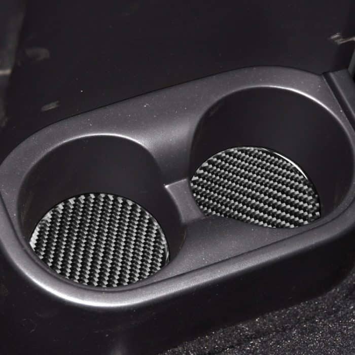4 in 1 Autokohle-Kohlenstofffaser-Wasser-Becher-Halter-Matte dekorativer Aufkleber für Jeep Wrangler JK 2007-2010, links und rechts universell – Bild 5