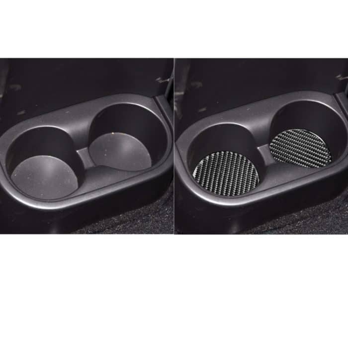 4 in 1 Autokohle-Kohlenstofffaser-Wasser-Becher-Halter-Matte dekorativer Aufkleber für Jeep Wrangler JK 2007-2010, links und rechts universell – Bild 6