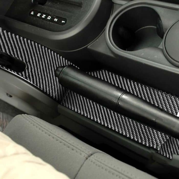 3 in 1 Auto Kohlenstofffaserzahnradkonsole Dekorativer Aufkleber für Jeep Wrangler JK 2007-2010, linke Fahrt – Bild 5