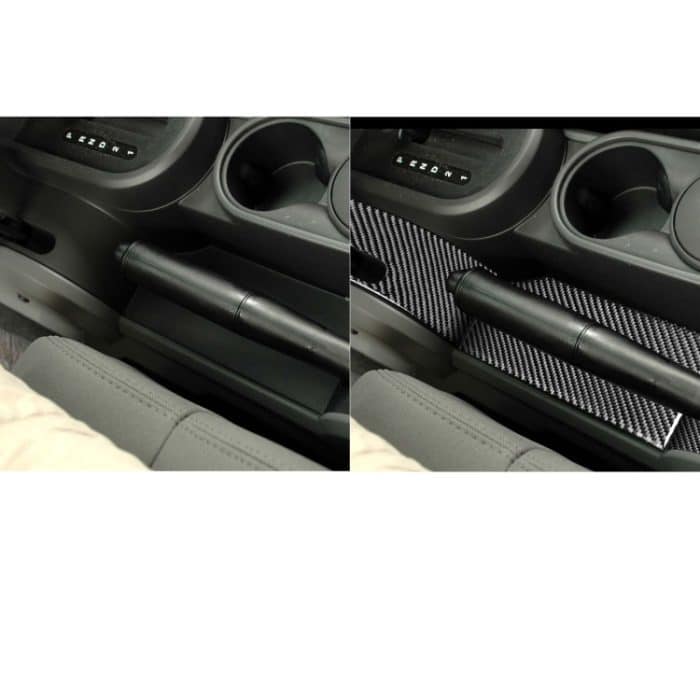 3 in 1 Auto Kohlenstofffaserzahnradkonsole Dekorativer Aufkleber für Jeep Wrangler JK 2007-2010, linke Fahrt – Bild 6