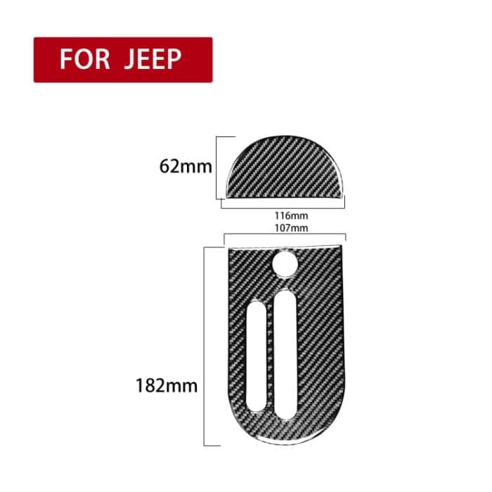2 in 1 Auto Kohlenstofffaserzahnrad Dekorativer Aufkleber für Jeep Wrangler JK 2007-2010, linke Fahrt – Bild 2